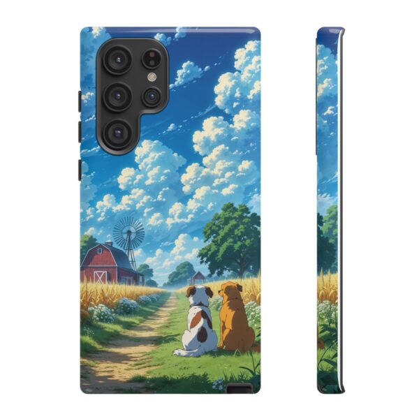Dog-Themed Phone Case, Whimsical Pet Lover Case, Cute Animal Accessory, Nature Scene Protection, Gift for Dog Owners