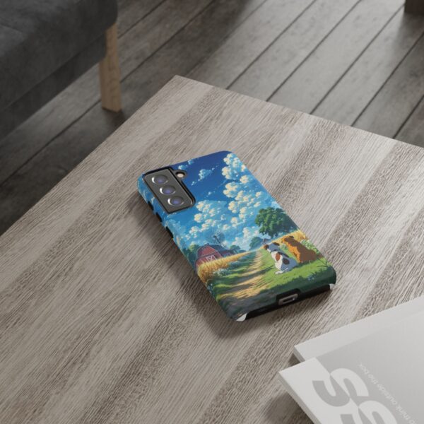 Dog-Themed Phone Case, Whimsical Pet Lover Case, Cute Animal Accessory, Nature Scene Protection, Gift for Dog Owners