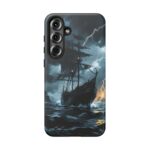 Stormy Seas Tough Phone Case - Pirate Ship Design