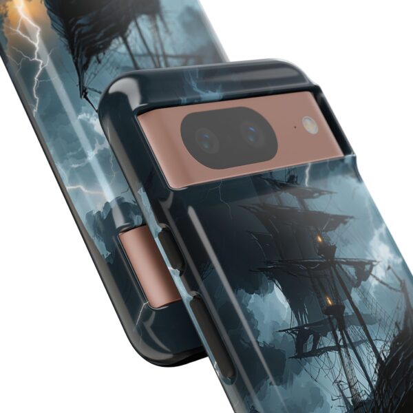 Stormy Seas Tough Phone Case - Pirate Ship Design