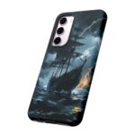 Stormy Seas Tough Phone Case - Pirate Ship Design