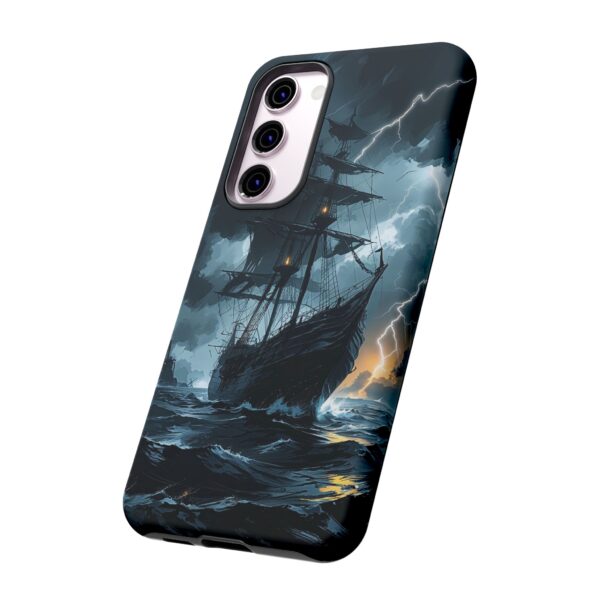Stormy Seas Tough Phone Case - Pirate Ship Design