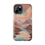 Mountain Reflection Tough Phone Case - Nature-Inspired Design for Adventurers