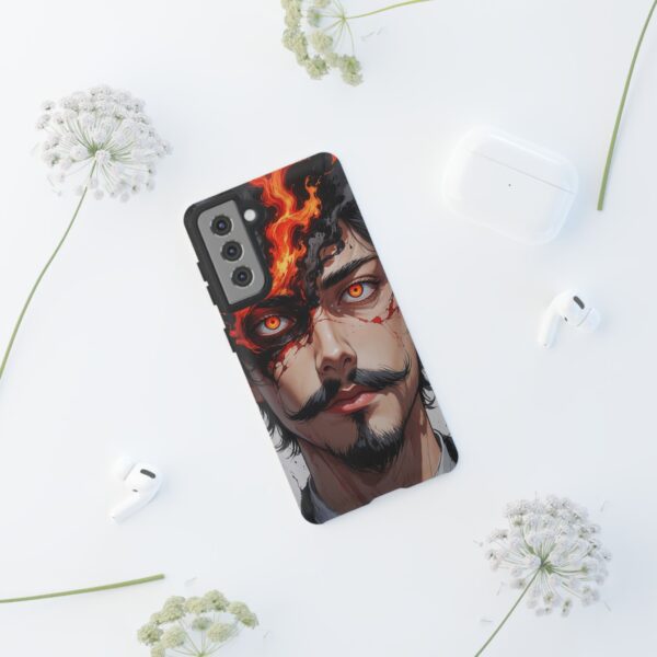 Fiery Design, Anime Style, Unique Cell Phone Accessory, Strong and Stylish