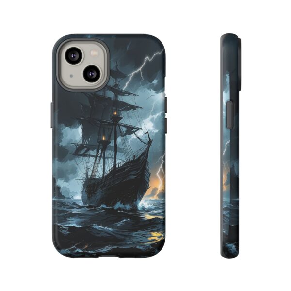 Stormy Seas Tough Phone Case - Pirate Ship Design