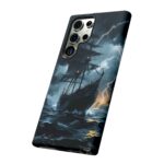 Stormy Seas Tough Phone Case - Pirate Ship Design