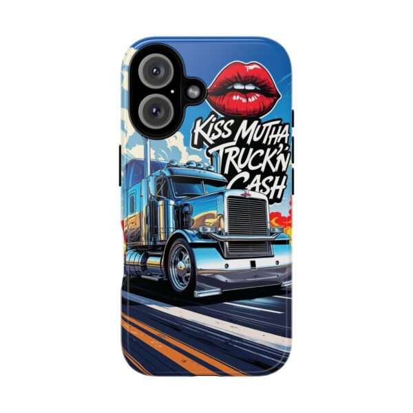 Cool Phone Case for Truck Lovers, Trucking Gifts, Unique Truck Driver Accessories, Kiss Mutha Truckin Cash Design, Fun Car Enthusiast Gift