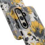 Floral Phone Case, Yellow Flower Design, Stylish Phone Protection