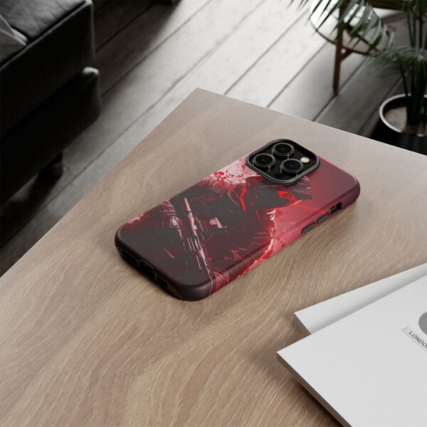 Red Urban Warrior Phone Case for Gamers & Action Fans