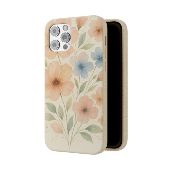 Floral Biodegradable Phone Case - Eco-Friendly Nature Design