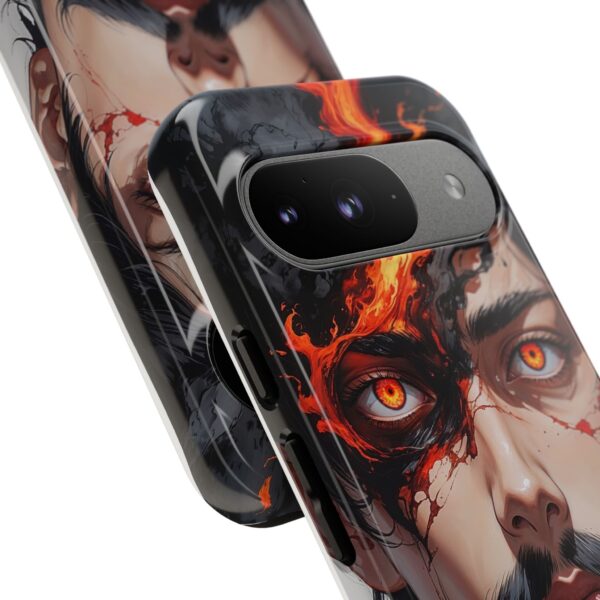 Fiery Design, Anime Style, Unique Cell Phone Accessory, Strong and Stylish