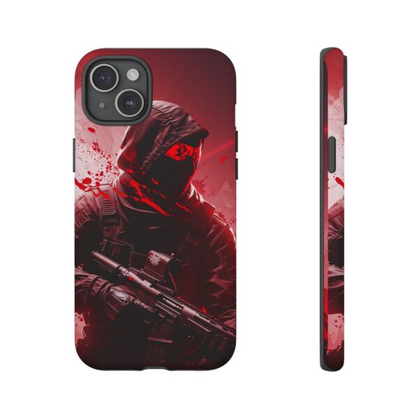 Red Urban Warrior Phone Case for Gamers & Action Fans