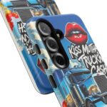 Cool Phone Case for Truck Lovers, Trucking Gifts, Unique Truck Driver Accessories, Kiss Mutha Truckin Cash Design, Fun Car Enthusiast Gift