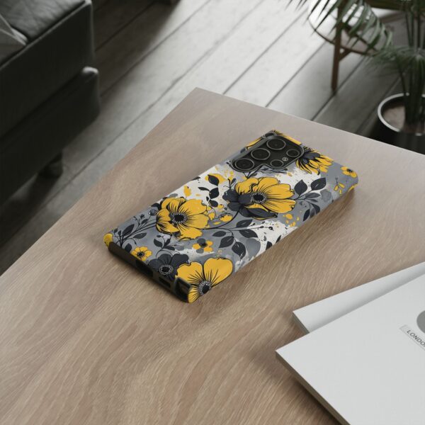 Floral Phone Case, Yellow Flower Design, Stylish Phone Protection