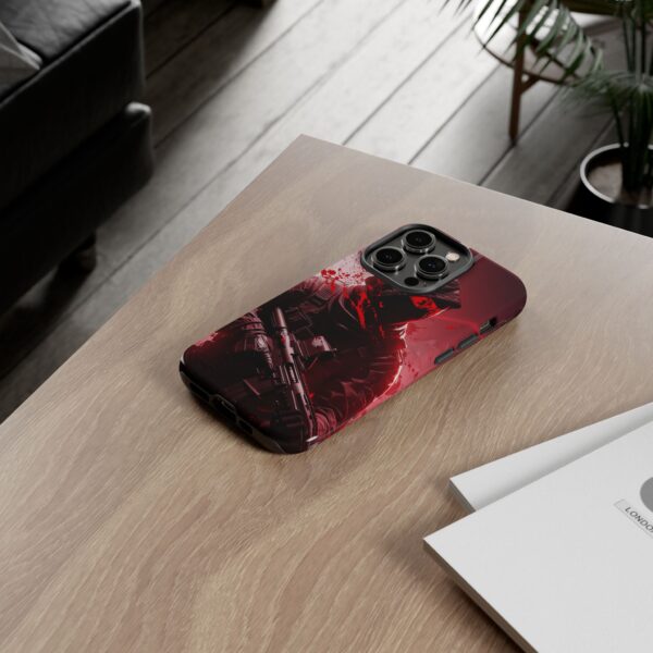 Red Urban Warrior Phone Case for Gamers & Action Fans