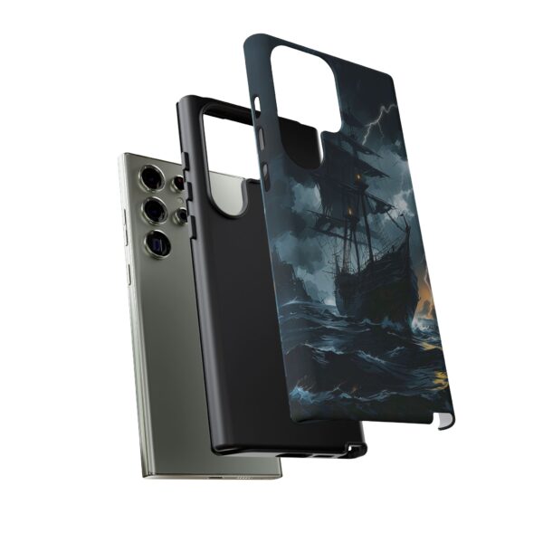 Stormy Seas Tough Phone Case - Pirate Ship Design