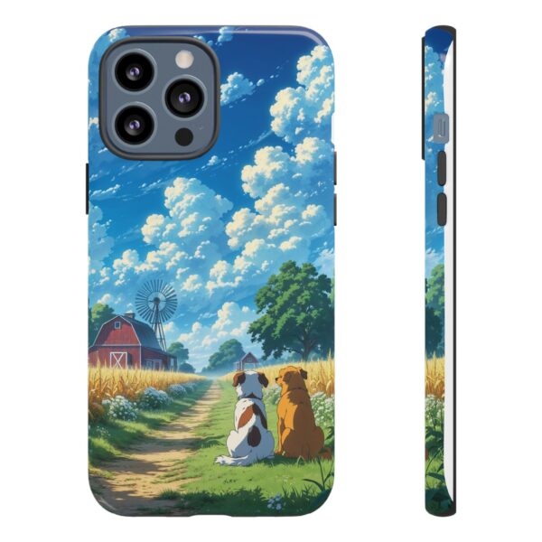 Dog-Themed Phone Case, Whimsical Pet Lover Case, Cute Animal Accessory, Nature Scene Protection, Gift for Dog Owners