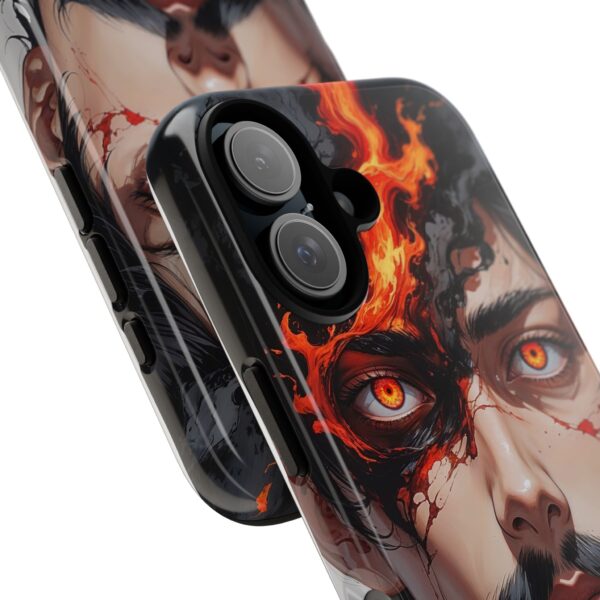 Fiery Design, Anime Style, Unique Cell Phone Accessory, Strong and Stylish