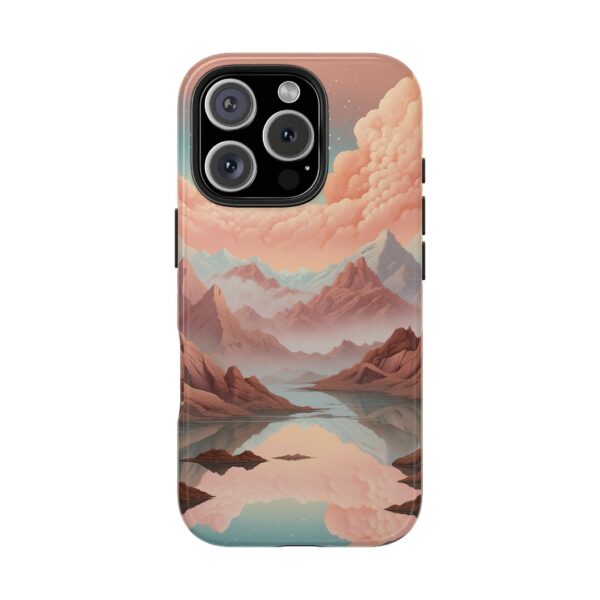 Mountain Reflection Tough Phone Case - Nature-Inspired Design for Adventurers