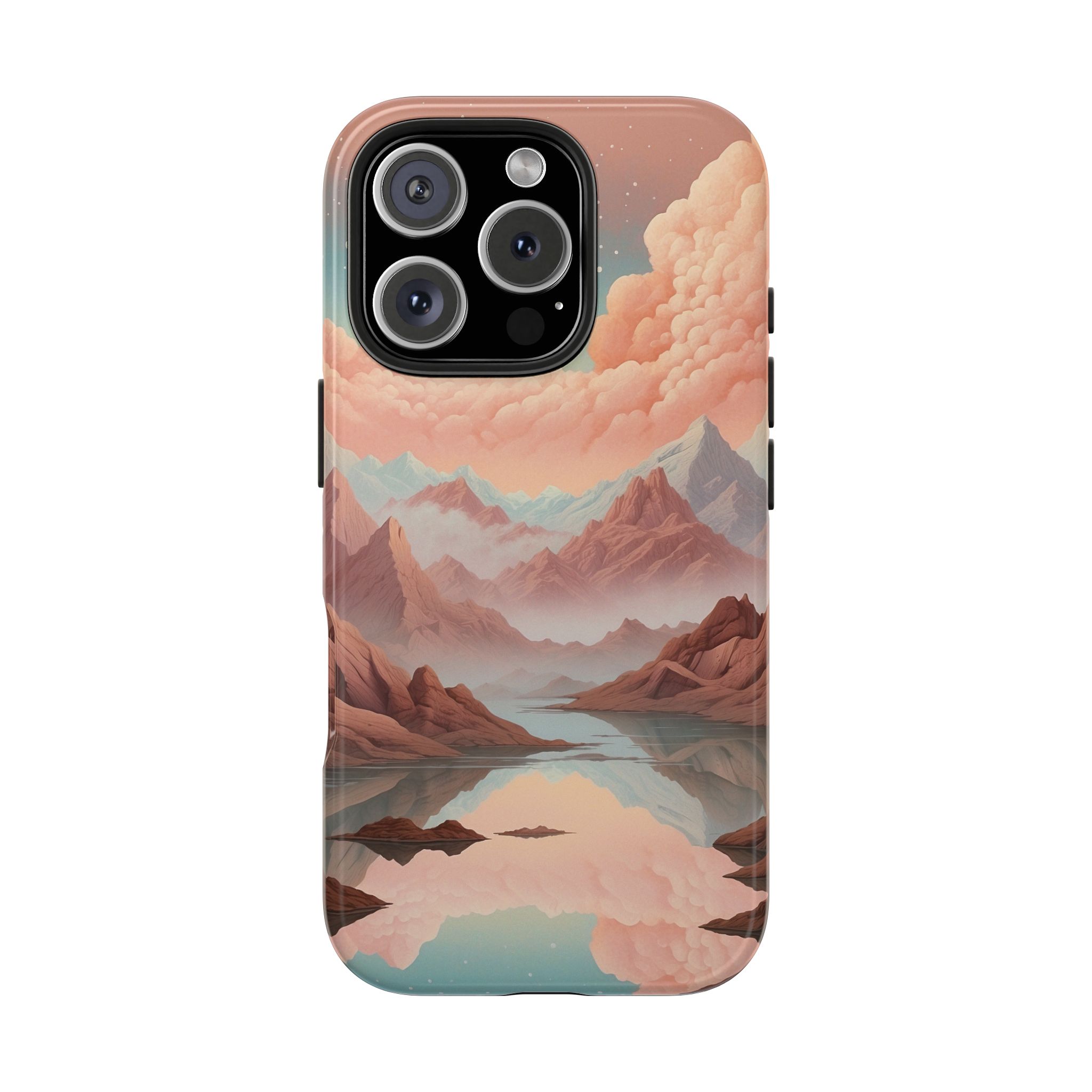 Mountain Reflection Tough Phone Case - Nature-Inspired Design for Adventurers