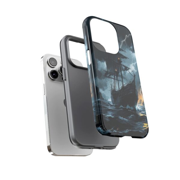 Stormy Seas Tough Phone Case - Pirate Ship Design