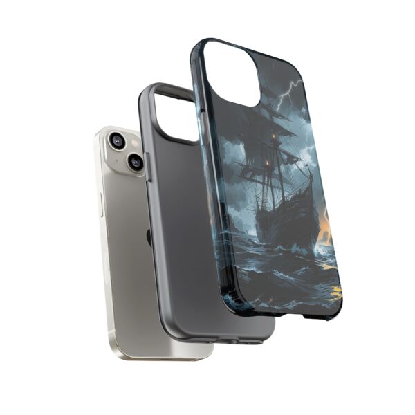 Stormy Seas Tough Phone Case - Pirate Ship Design