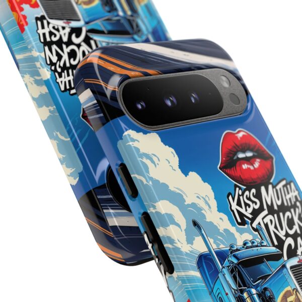 Cool Phone Case for Truck Lovers, Trucking Gifts, Unique Truck Driver Accessories, Kiss Mutha Truckin Cash Design, Fun Car Enthusiast Gift