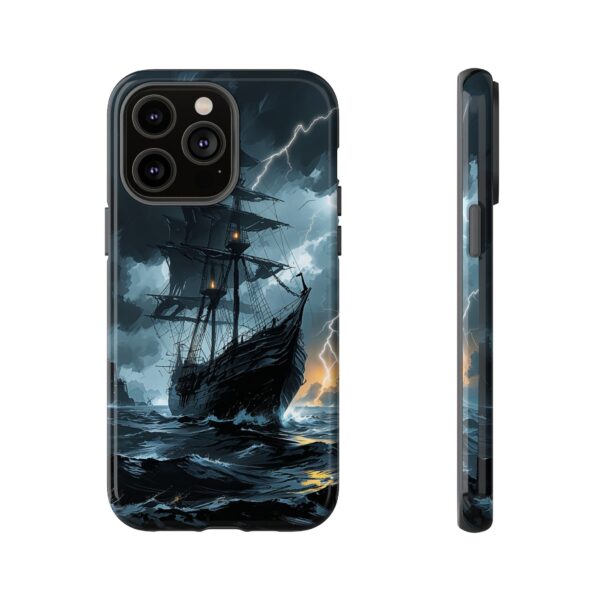 Stormy Seas Tough Phone Case - Pirate Ship Design
