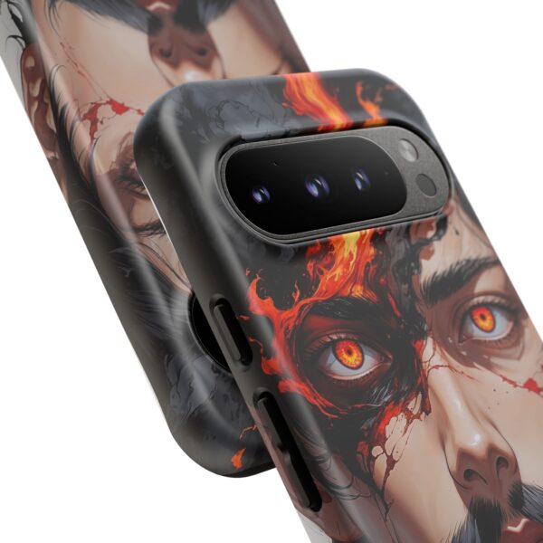 Fiery Design, Anime Style, Unique Cell Phone Accessory, Strong and Stylish