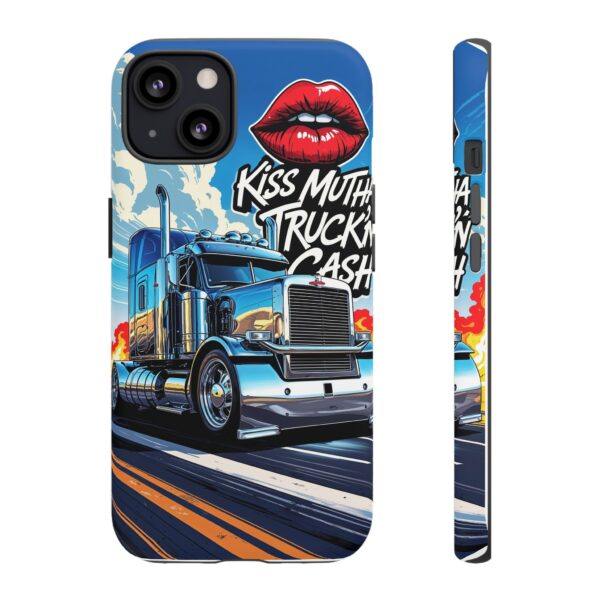 Cool Phone Case for Truck Lovers, Trucking Gifts, Unique Truck Driver Accessories, Kiss Mutha Truckin Cash Design, Fun Car Enthusiast Gift