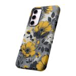 Floral Phone Case, Yellow Flower Design, Stylish Phone Protection