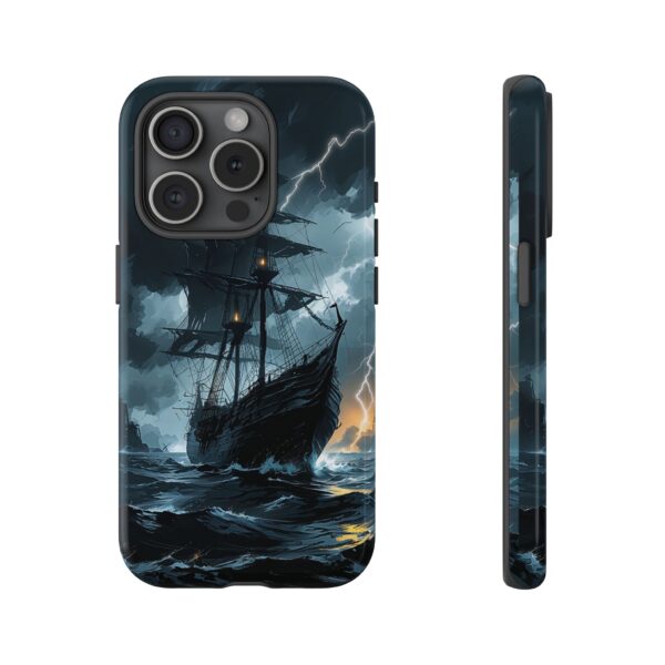 Stormy Seas Tough Phone Case - Pirate Ship Design