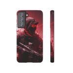 Red Urban Warrior Phone Case for Gamers & Action Fans