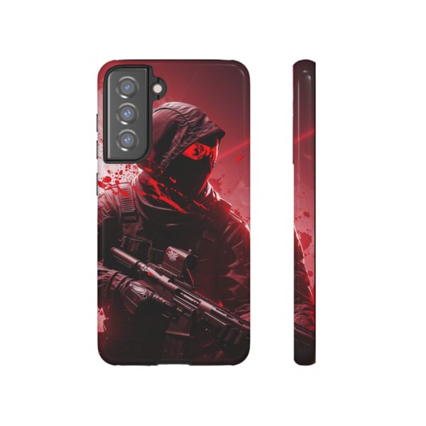 Red Urban Warrior Phone Case for Gamers & Action Fans