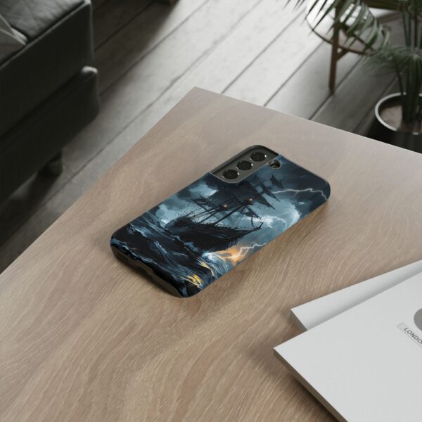 Stormy Seas Tough Phone Case - Pirate Ship Design
