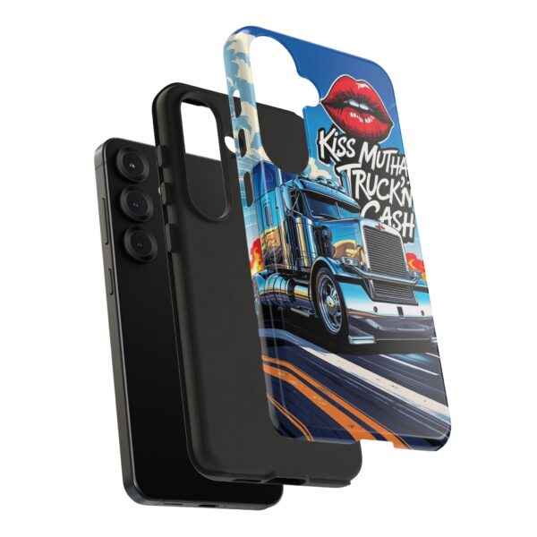 Cool Phone Case for Truck Lovers, Trucking Gifts, Unique Truck Driver Accessories, Kiss Mutha Truckin Cash Design, Fun Car Enthusiast Gift