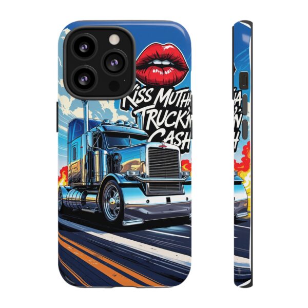 Cool Phone Case for Truck Lovers, Trucking Gifts, Unique Truck Driver Accessories, Kiss Mutha Truckin Cash Design, Fun Car Enthusiast Gift