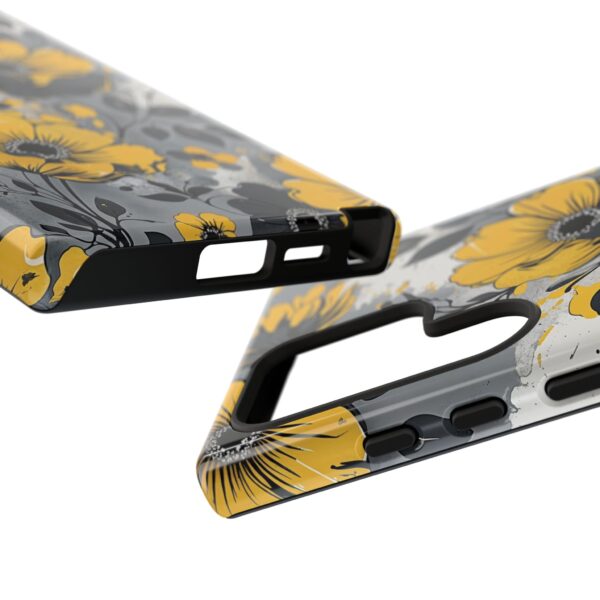 Floral Phone Case, Yellow Flower Design, Stylish Phone Protection