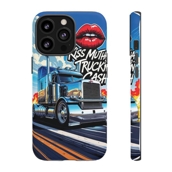 Cool Phone Case for Truck Lovers, Trucking Gifts, Unique Truck Driver Accessories, Kiss Mutha Truckin Cash Design, Fun Car Enthusiast Gift