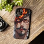 Fiery Design, Anime Style, Unique Cell Phone Accessory, Strong and Stylish