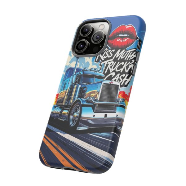 Cool Phone Case for Truck Lovers, Trucking Gifts, Unique Truck Driver Accessories, Kiss Mutha Truckin Cash Design, Fun Car Enthusiast Gift
