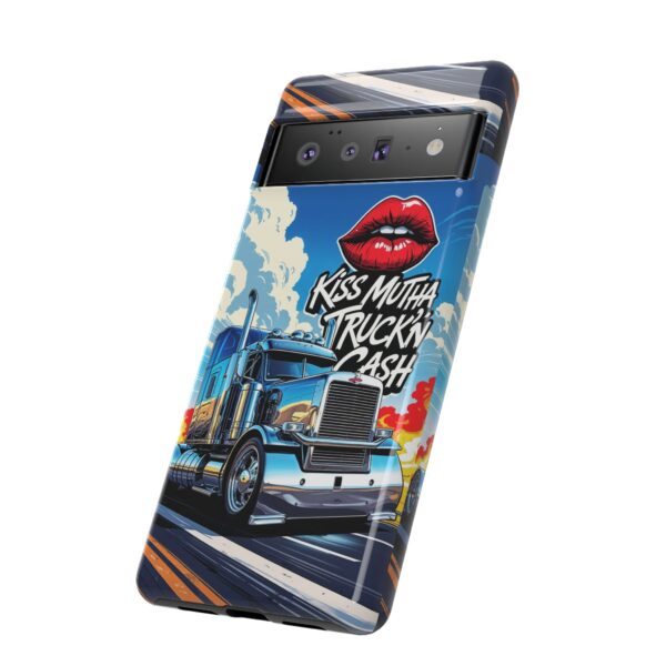 Cool Phone Case for Truck Lovers, Trucking Gifts, Unique Truck Driver Accessories, Kiss Mutha Truckin Cash Design, Fun Car Enthusiast Gift