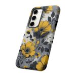 Floral Phone Case, Yellow Flower Design, Stylish Phone Protection