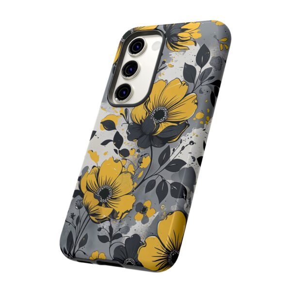 Floral Phone Case, Yellow Flower Design, Stylish Phone Protection