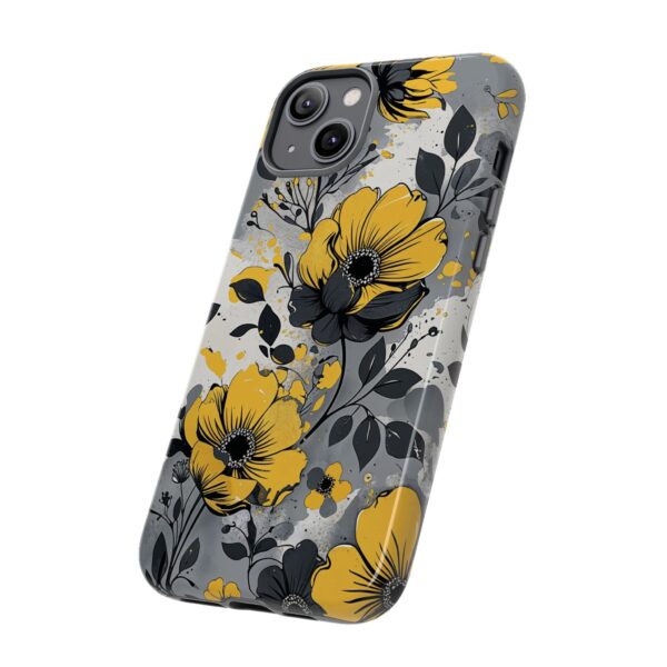 Floral Phone Case, Yellow Flower Design, Stylish Phone Protection