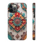 Colorful Mandala Phone Cover, Bohemian Style Accessory, Unique Gift for Her, Stylish Smartphone Protection