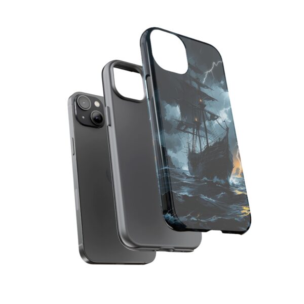 Stormy Seas Tough Phone Case - Pirate Ship Design