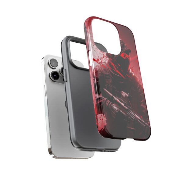 Red Urban Warrior Phone Case for Gamers & Action Fans