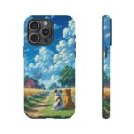 Dog-Themed Phone Case, Whimsical Pet Lover Case, Cute Animal Accessory, Nature Scene Protection, Gift for Dog Owners
