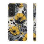 Floral Phone Case, Yellow Flower Design, Stylish Phone Protection